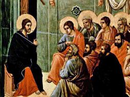 «Esto es lo que les mando: que se amen los unos a los otros'». WIKIPEDIA/«Despedida de Cristo a sus apóstoles», de Duccio.