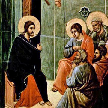«Esto es lo que les mando: que se amen los unos a los otros'». WIKIPEDIA/«Despedida de Cristo a sus apóstoles», de Duccio.