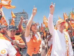 El dirigente nacional de Movimiento Ciudadano, Dante Delgado, estuvo con Verónica Delgadillo en La Minerva. ESPECIAL