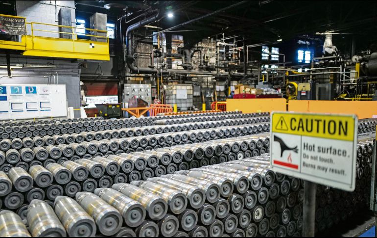 Esta fábrica en Scranton, Pensilvania, dota de armamento a los ucranianos para usarlos en el actual conflicto bélico contra Rusia. AFP