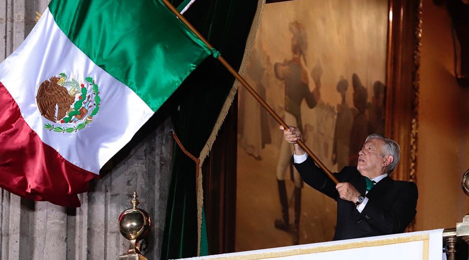 López Obrador, durante el Grito de Independencia en septiembre de 2020. SUN / ARCHIVO