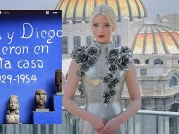 La actriz también se tomó una sesión fotográfica frente al Palacio de Bellas Artes con un atuendo muy poco usual. ESPECIAL / SUN / IG