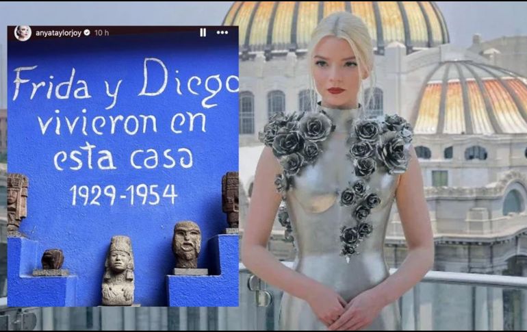 La actriz también se tomó una sesión fotográfica frente al Palacio de Bellas Artes con un atuendo muy poco usual. ESPECIAL / SUN / IG