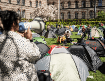 Las protestas en universidades se han extendido a todo el mundo. EFE/M. RASMUSSEN