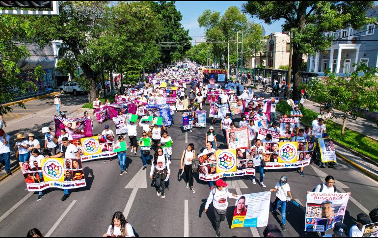 Las madres buscadoras exigen la unificación para lograr la paz en México que ha dejado más de 100 mil desaparecidos, desde 1962. EL INFORMADOR/ A. Navarro.