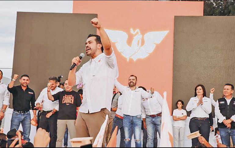 Después de un encuentro con alumnos de la Universidad Panamericana, Jorge Álvarez Máynez se presentó en el municipio jalisciense. ESPECIAL