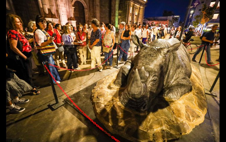 El recorrido comenzó en la Catedral de Guadalajara y terminó en las inmediaciones de El Santuario, atravesando el Paseo Fray Antonio Alcalde, donde el público asistente pudo admirar 14 esculturas de importante formato. EL INFORMADOR / A. Navarro