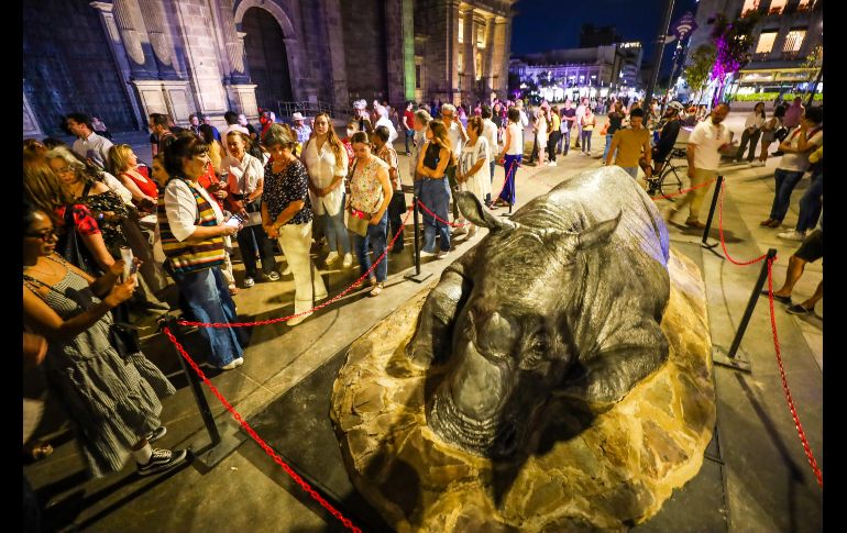 El recorrido comenzó en la Catedral de Guadalajara y terminó en las inmediaciones de El Santuario, atravesando el Paseo Fray Antonio Alcalde, donde el público asistente pudo admirar 14 esculturas de importante formato. EL INFORMADOR / A. Navarro