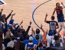 Jalen Brunson de nueva cuenta fue el jugador diferente por parte de Nueva York, al sumar 29 puntos. EFE/A. Colmenares