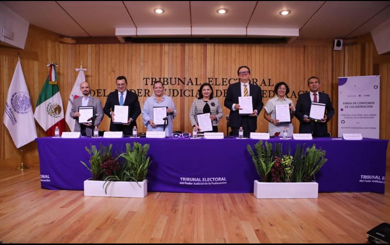 Con uno de los convenios signados se buscará dará certeza a los partidos políticos, porque protegerán la validez de los resultados en estas elecciones. ESPECIAL / INE
