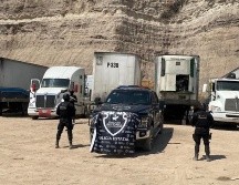 En el lugar, personal operativo de la SSE explicó que durante su patrullaje por la zona, avistaron estacionados varios tractocamiones. ESPECIAL / POLICÍA ESTATAL