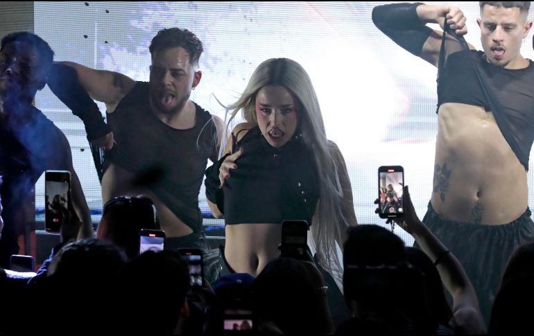 Lola Índigo se presentó por primera vez en Colombia con un concierto para menos de 500 personas. EFE/ Carlos Ortega