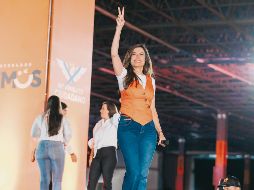 Como ha sido la tónica en los últimos días, la senadora con licencia pidió ejercer el sufragio para mantener a raya a Morena. ESPECIAL