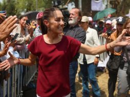 La abanderada de Morena dijo que en sus recorridos ha visto la aceptación del pueblo. SUN/D. Simón