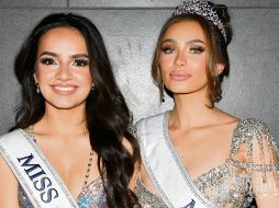 Miss Teen USA 2023, UmaSofia Srivastava, y Miss USA 2023, Noelia Voigt. AFP
