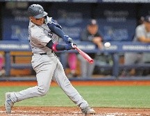 José Treviño conectó dos de los cinco cuadrangulares de los Yankees. AFP