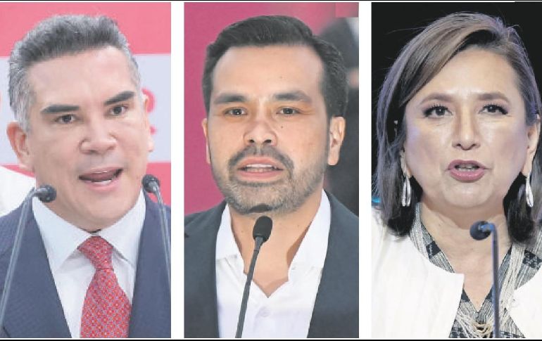 Xóchitl Gálvez le agradeció el gesto a “Alito” Moreno y dijo que respeta la decisión que tome el político emecista. SUN/AFP