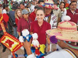 La aspirante morenista estuvo en el Estado de Nayarit. EL UNIVERSAL