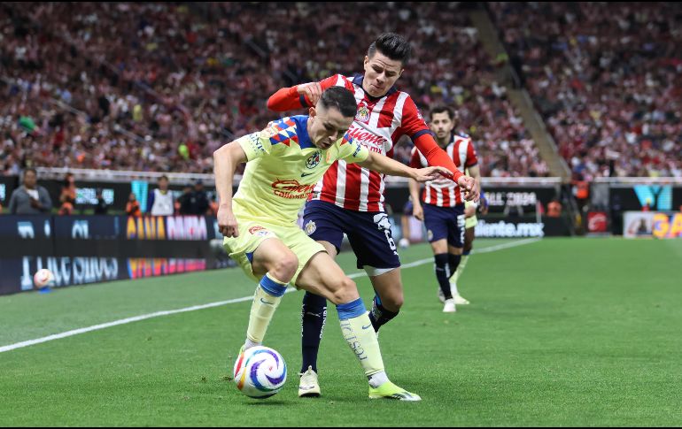 Las Águilas del América y Chivas disputan la Vuelta de las Semifinales el sábado 18 de mayo. IMAGO7/ J. C. Núñez.