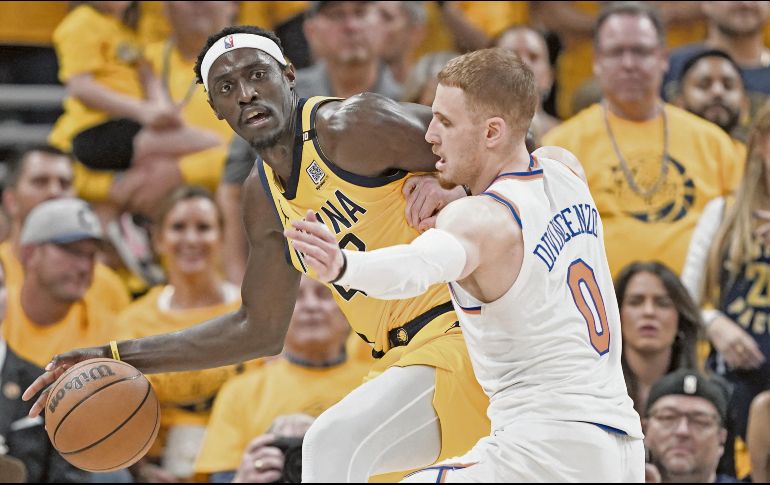 Pascal Siakam fue el mejor anotador por el equipo de Indiana. AFP/D. Buell