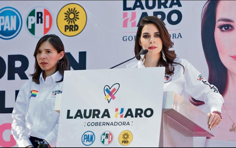 La aspirante del PAN, PRI y PRD a la gubernatura también expuso ayer sus políticas en educación y seguridad. ESPECIAL