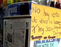 La “Ley Seca” se lleva a cabo para evitar disturbios y guardar el orden en eventos masivos. Notimex/Archivo