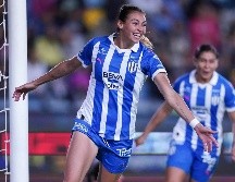 Christina Burkenroad en festejo de gol, durante el partido de vuelta de la semifinal del torneo Clausura 2024. IMAGO7