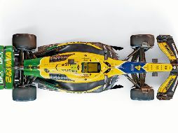 El automóvil usará los colores de la bandera de Brasil, mismos que llevaba Senna en su casco. ESPECIAL