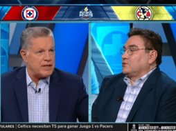 Ricardo Peláez y Jorge Pietrasanta durante el programa Futbol Picante. ESPECIAL/FutGoal MX en YouTube