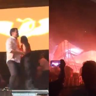 Cae templete en evento de Máynez en Nuevo León (VIDEOS)