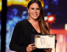 La protagonista de “Emilia Pérez”, Karla Sofía Gascón, aprovechó el momento para enviar un mensaje de superación y motivación a la comunidad trans. EFE/ Sebastien Nogier