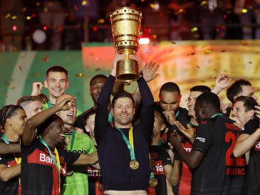 El Leverkusen venía de ganar invicto el título de la Bundesliga, una proeza inédita. EFE/ R. WITTEK.