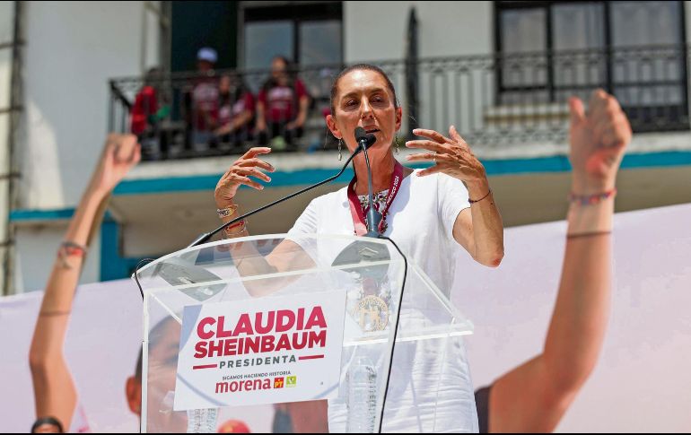 Para la abanderada de Morena es imposible que la transformación del país se detenga. SUN/D. Simón