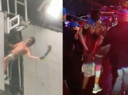 Se dio a conocer que el aficionado que festejó colgado del techo en el Estadio Azteca fue arrestado por elementos de la Secretaría de Seguridad Ciudadana (SSC) de la Ciudad de México. ESPECIAL.