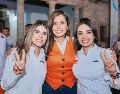 La candidata pidió el voto para Priscilla Franco y Gaby Velasco, aspirantes a legisladoras. ESPECIAL