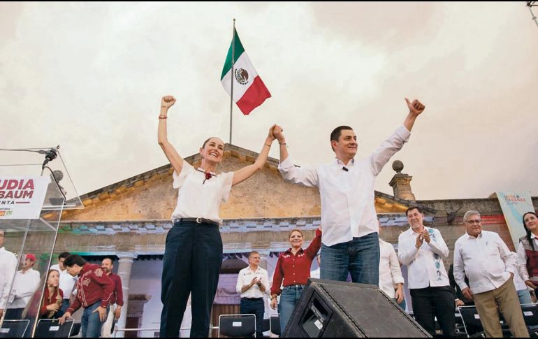 Sheinbaum cerró campaña en Jalisco y dio su espaldarazo a los proyectos morenistas del Estado, incluyendo el de Chema Martínez en Guadalajara. ESPECIAL