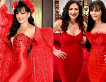 La actriz y cantante, Maribel Guardia, posó en sus redes sociales con un sensual vestido rojo que cautivó a sus seguidores. INSTAGRAM/ maribelguardia