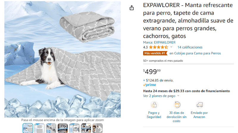  Una manta fácil de mantener limpia y fresca. AMAZON.COM.MX