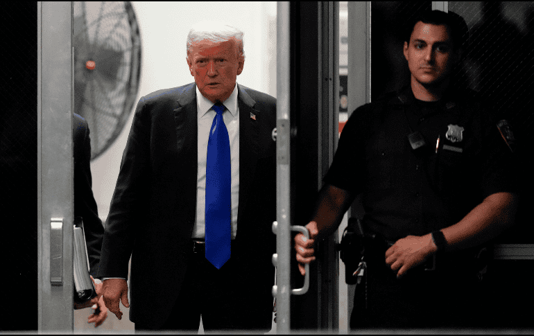 Hasta hoy, y sin conocerse el veredicto, Trump aventaja en casi todas las encuestas a su rival demócrata, el presidente actual Joe Biden que busca la reelección. EFE /EPA / Seth Wenig