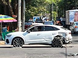 El enfrentamiento se dio en la avenida México al cruce con la calle Victoriano Salado Álvarez . ESPECIAL.