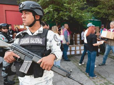 La Guardia Nacional montó un operativo para garantizar la llegada de las boletas electorales a Jalisco. AFP