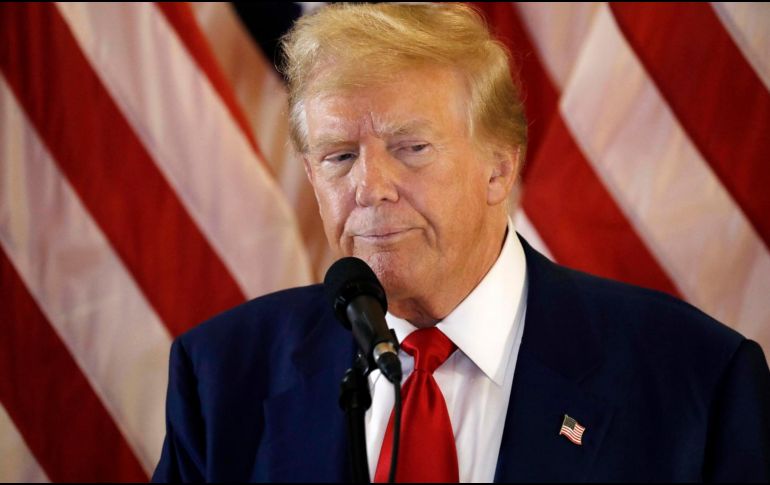 Trump compareció hoy ante la prensa en un nuevo intento de movilizar su base y reivindicó que sigue liderando las encuestas. EFE/ ARCHIVO