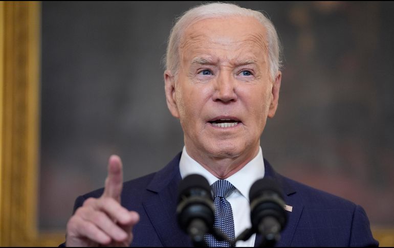 El presidente Joe Biden comenta sobre el veredicto en el juicio contra el expresidente Donald Trump. AP/Evan Vucci