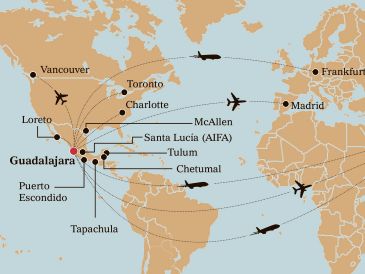 En este sexenio, el aeropuerto tapatío ha incorporado cinco rutas nacionales y nueve internacionales. EL INFORMADOR/R. Dávalos