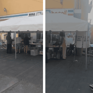 Reportan casilla en la calle