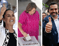 Claudia Sheinbaum, Xóchitl Gálvez y Jorge Máynez emitieron su voto en la jornada electoral de hoy 2 de junio. EFE/ José Méndez / AP Foto/Fernando Llano / EFE/ Isaac Esquivel