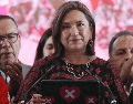 La candidata presidencial de la coalición Fuerza y Corazón x México, Xóchitl Gálvez, anunció en sus redes sociales que impugnará el proceso electoral de ayer domingo 2 de junio. EFE / S. Gutiérrez