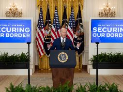 Biden intentó explicar que esta orden ejecutiva es una respuesta a la falta de consenso para una reforma migratoria. EFE/MICHAEL REYNOLDS