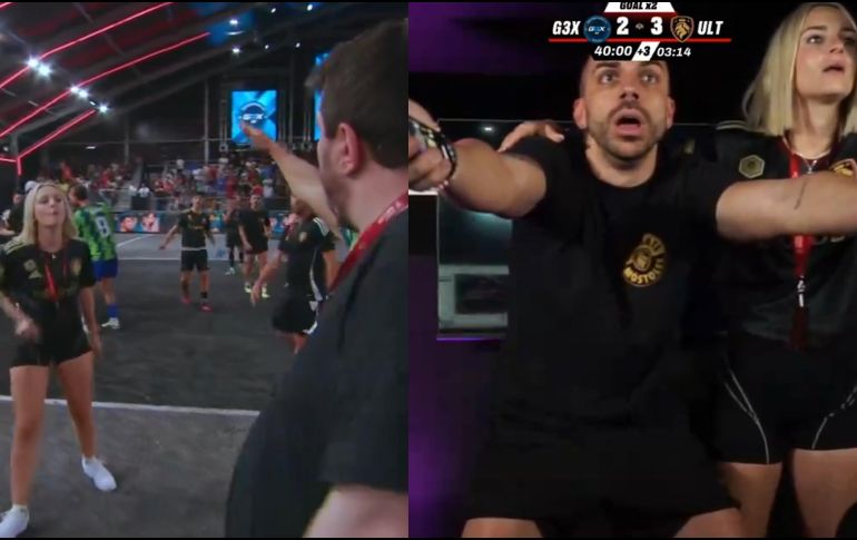 DjMaRiiO, el streamer español y presidente de Ultimate Mostoles, no ocultó su enojo y en un acto desesperado, bajó a la cancha y empezó a reclamarle al árbitro de que el tiempo se había terminado. ESPECIAL