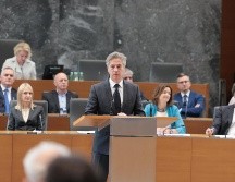 El presidente palestino, Mahmoud Abbas, agradeció hoy por teléfono al primer ministro, Robert Golob, por el reconocimiento esloveno. EFE/M. SUSNIK